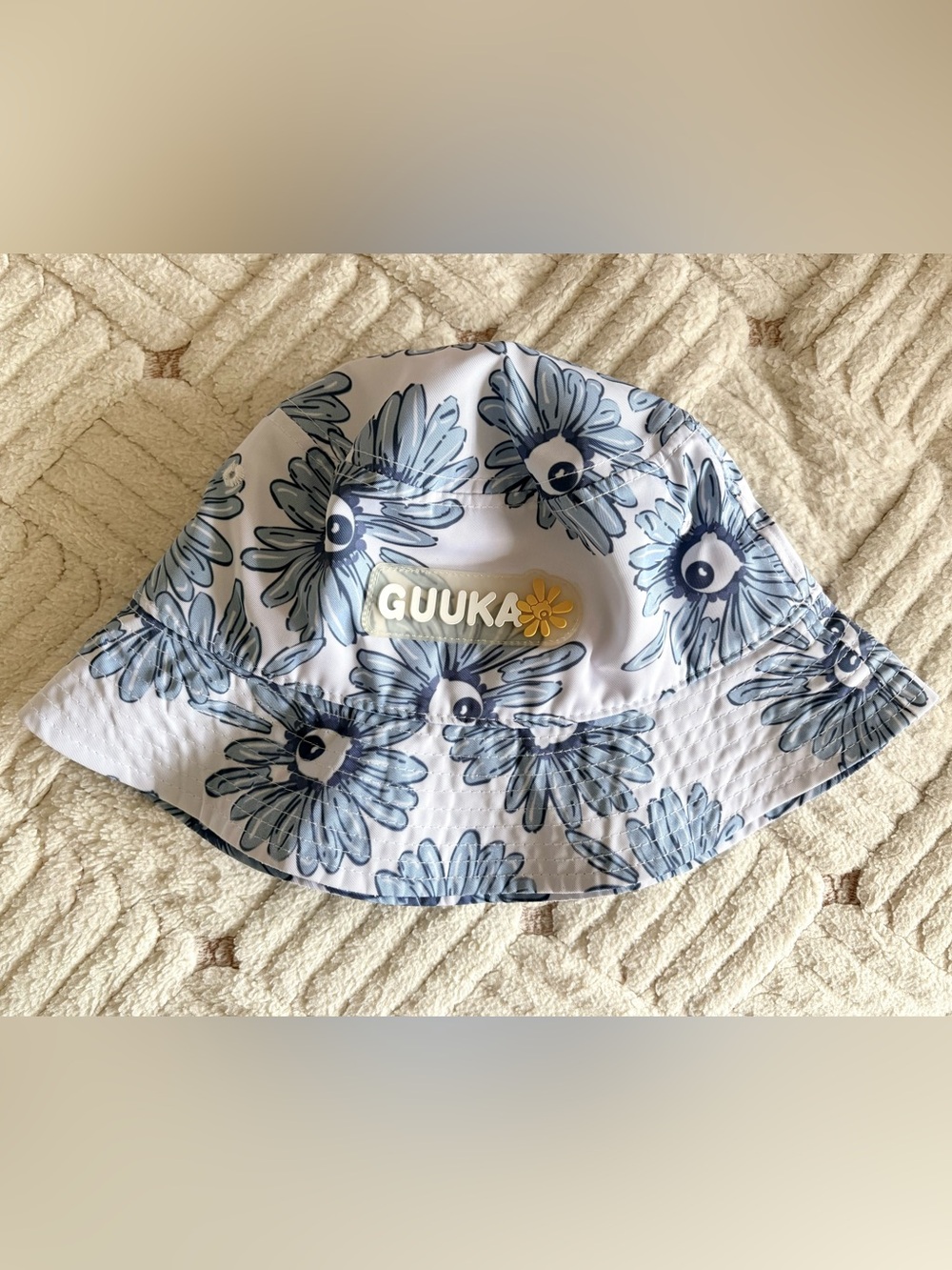 Blue Daisy Print Bucket Hat